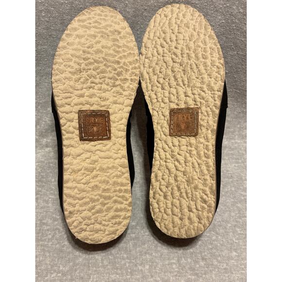 Frye Size 6 Black Leather Flats Slip Ons Loafers Ballet flats Women’s Shoes EUC - Picture 6 of 10